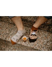Veselé ponožky Kávoľúbič - členkové