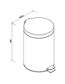 ECO odpadkový kôš, 20 l, nerez, leštený