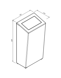 Závesný odpadkový kôš s vekom, 30 l, saténový nerez
