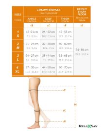 Pančucha na ľavú nohu s vysokým pásom - (box) - AE20 (18-23 mmHg)