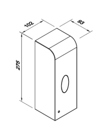 Automatický bezdotykový dávkovač tekutého mydla a dezinfekčných prostriedkov 1 l LAB