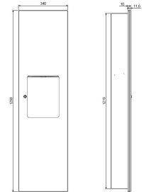 Vstavaná súprava Faneco HIT; Zásobník papierových utierok ZZ 400 listov + skrytý kôš 20 l