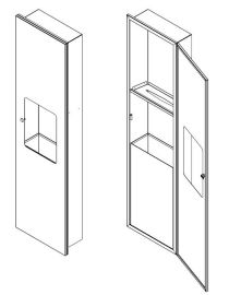Vstavaná súprava Faneco HIT; Zásobník papierových utierok ZZ 400 listov + skrytý kôš 20 l