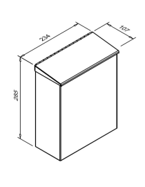 Nástenný sanitárny odpadkový kôš 7 l matná nehrdzavejúca oceľ