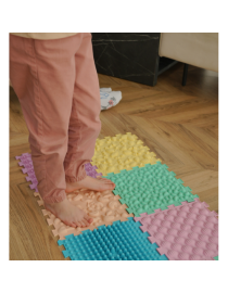 Masážna podložka Puzzle Mix Pastel 6 prvkov