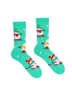Veselé ponožky Froté Snehuliak