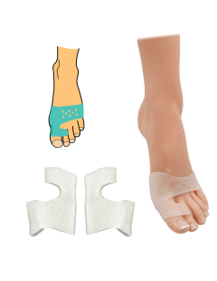 Bandáž hallux valgus s chráničom - 2 ks