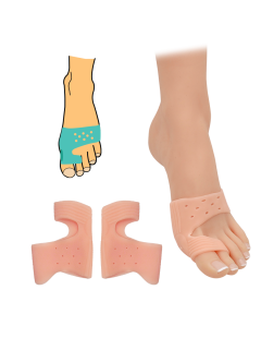 Bandáž hallux valgus s chráničom - telový - 2 ks