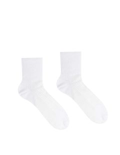 Zdravotné ponožky - biele členkové