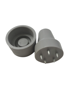 Protišmykový zimný nadstavec na barlu s hrotmi, 20 mm sivý