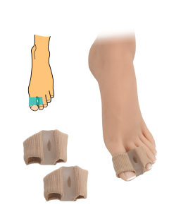 Korektor hallux valgus s návlekom na prst a palec -  textilný 2ks