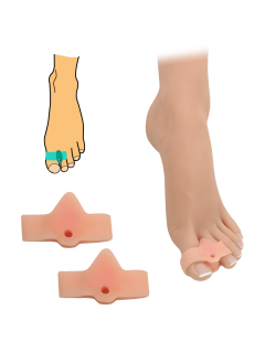 Korektor hallux valgus s návlekom na prst a palec - telový 2 ks