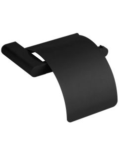Držiak na toaletný papier Sydney Black s výklopným vrchnákom