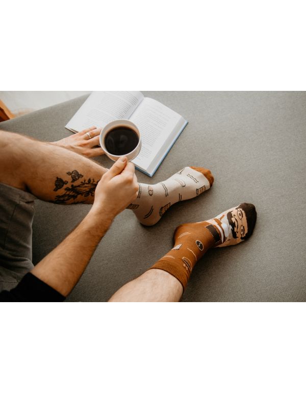 Veselé ponožky Kávoľúbič