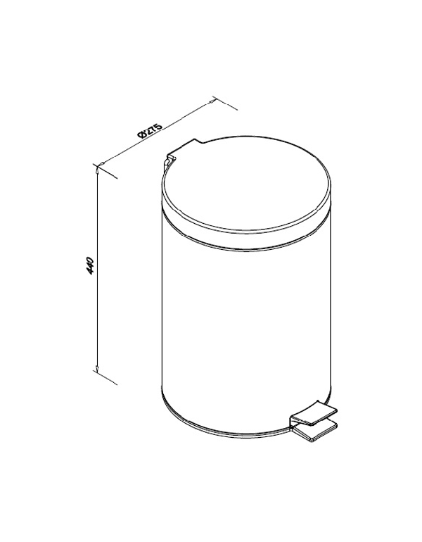 ECO odpadkový kôš, 20 l, nerez, leštený