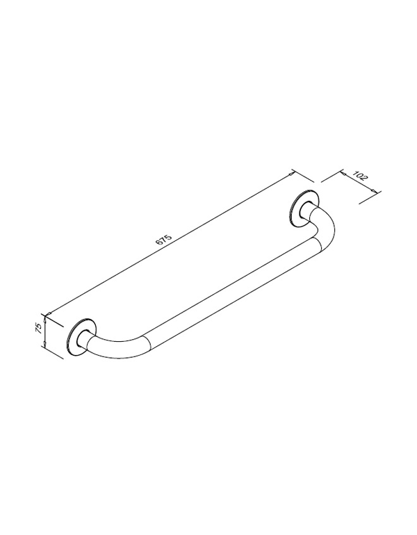 Rovné madlo pre invalidov 600 mm JZ B