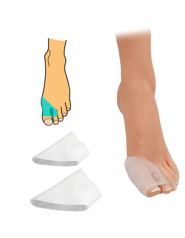 Hallux védő lábujjközi korrektorral és ujjhüvellyel - 2 db