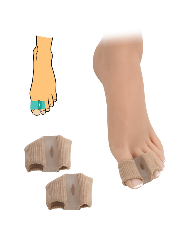 Korektor hallux valgus s návlekom na prst a palec -  textilný 2ks
