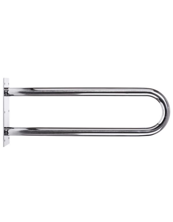 Pevné zakrivené madlo pre osoby so zdravotným postihnutím 600 mm z leštenej nehrdzavejúcej ocele