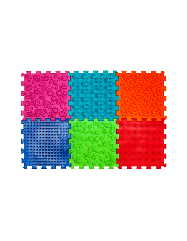 Masážna ortopedická podložka Puzzle "Mix" 6 prvkov