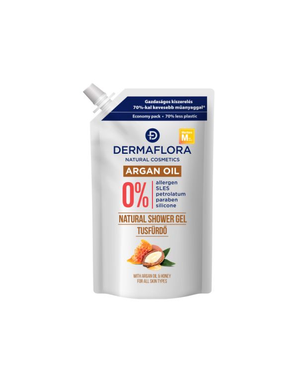 Dermaflora 0% sprchový gél 500 ml s arganovým olejom - náplň