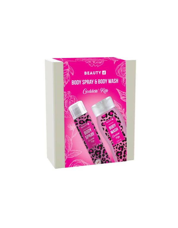 Beauty 4 Darčeková sada sprchový gél 250ml + telový sprej 75ml Goddess Kiss