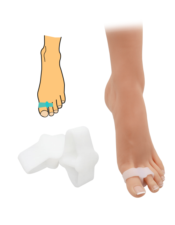Korektor Hallux valgus s návlekom na prst a palec  telový - 2ks