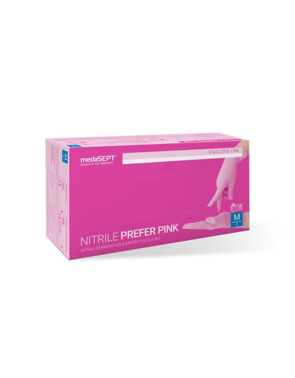 Rukavice  medaSEPT® nitrile prefer pink, ružové rukavice