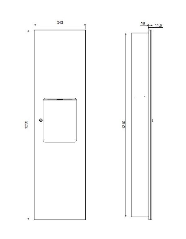 Vstavaná súprava Faneco HIT; Zásobník papierových utierok ZZ 400 listov + skrytý kôš 20 l