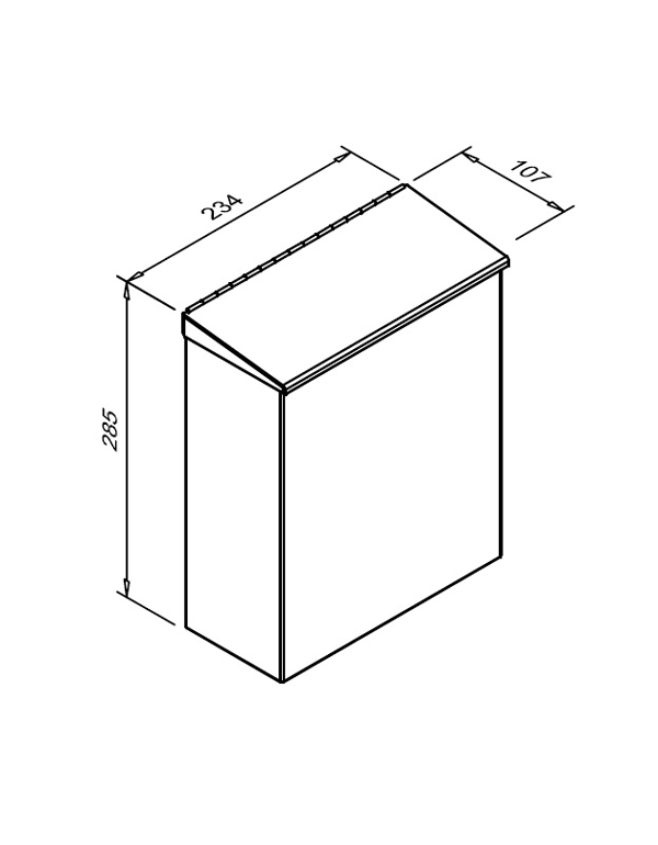Nástenný sanitárny odpadkový kôš 7 l matná nehrdzavejúca oceľ