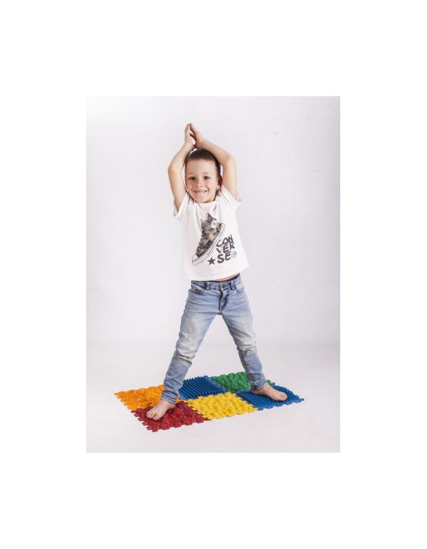 Masážna ortopedická podložka Puzzle "Mix" 6 prvkov