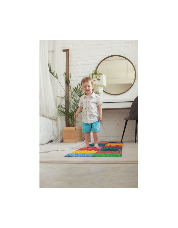 Masážna ortopedická podložka Puzzle "Mix" 8 prvkov