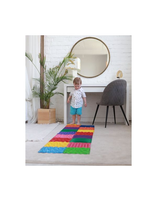 Senzomotorický masážny koberec Puzzle "Mega Mix" 16 prvkov