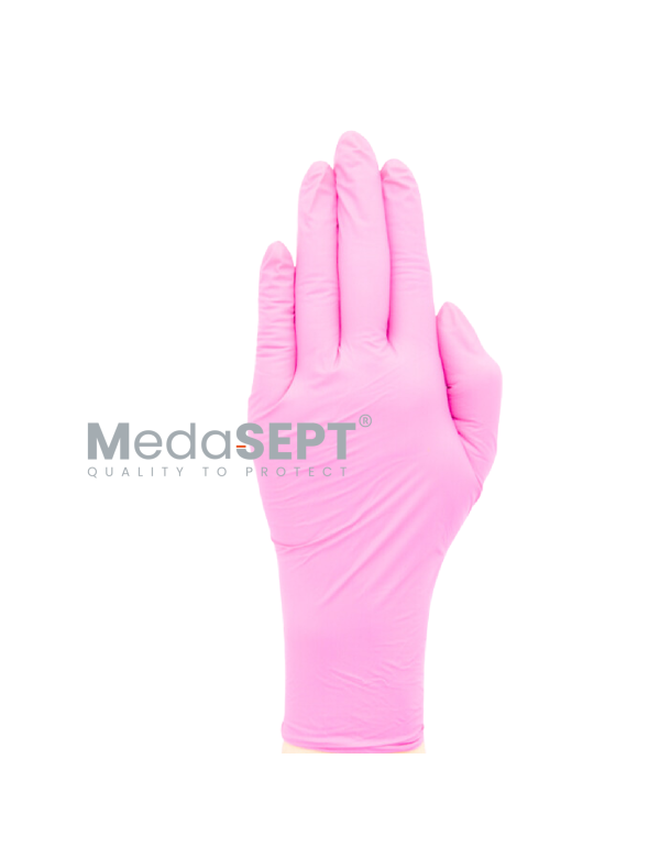 Rukavice  medaSEPT® nitrile prefer pink, ružové rukavice
